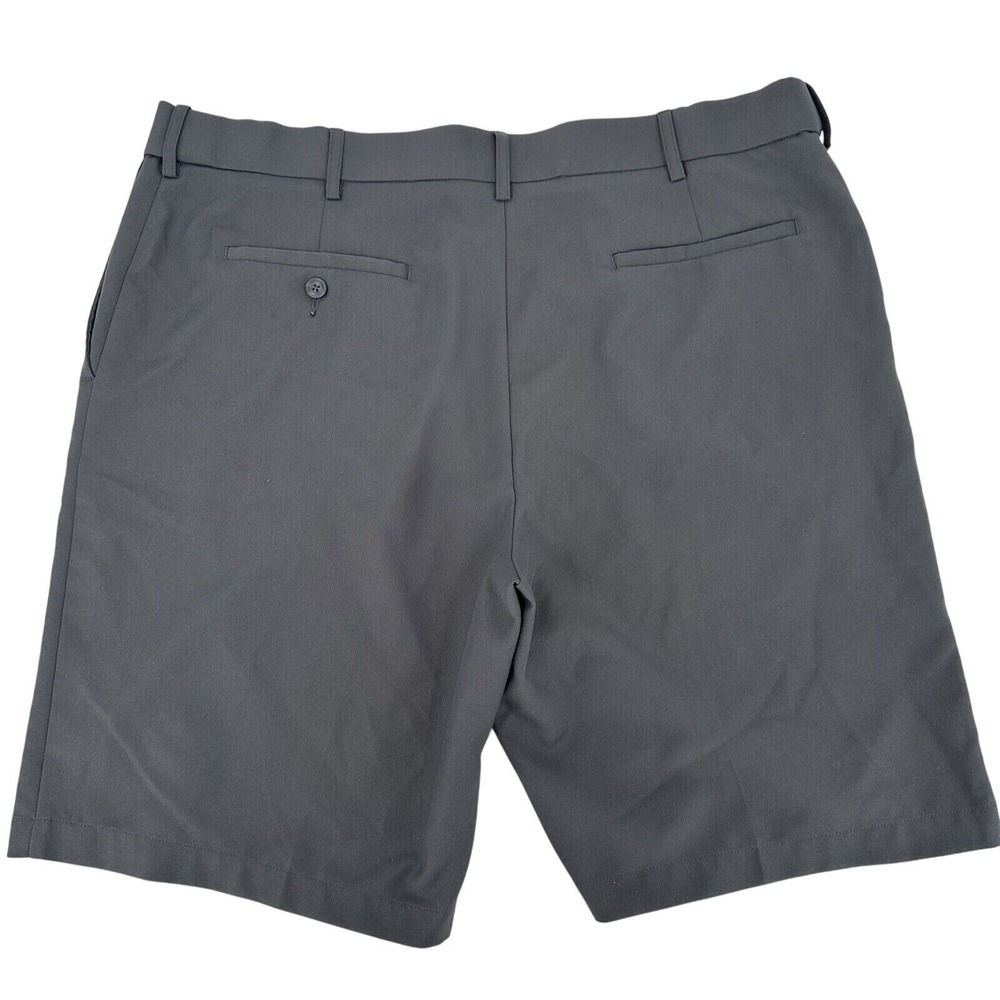 PGA Tour Golf Shorts Gray Flat Front Performance Polyester Casual Mens Size 40